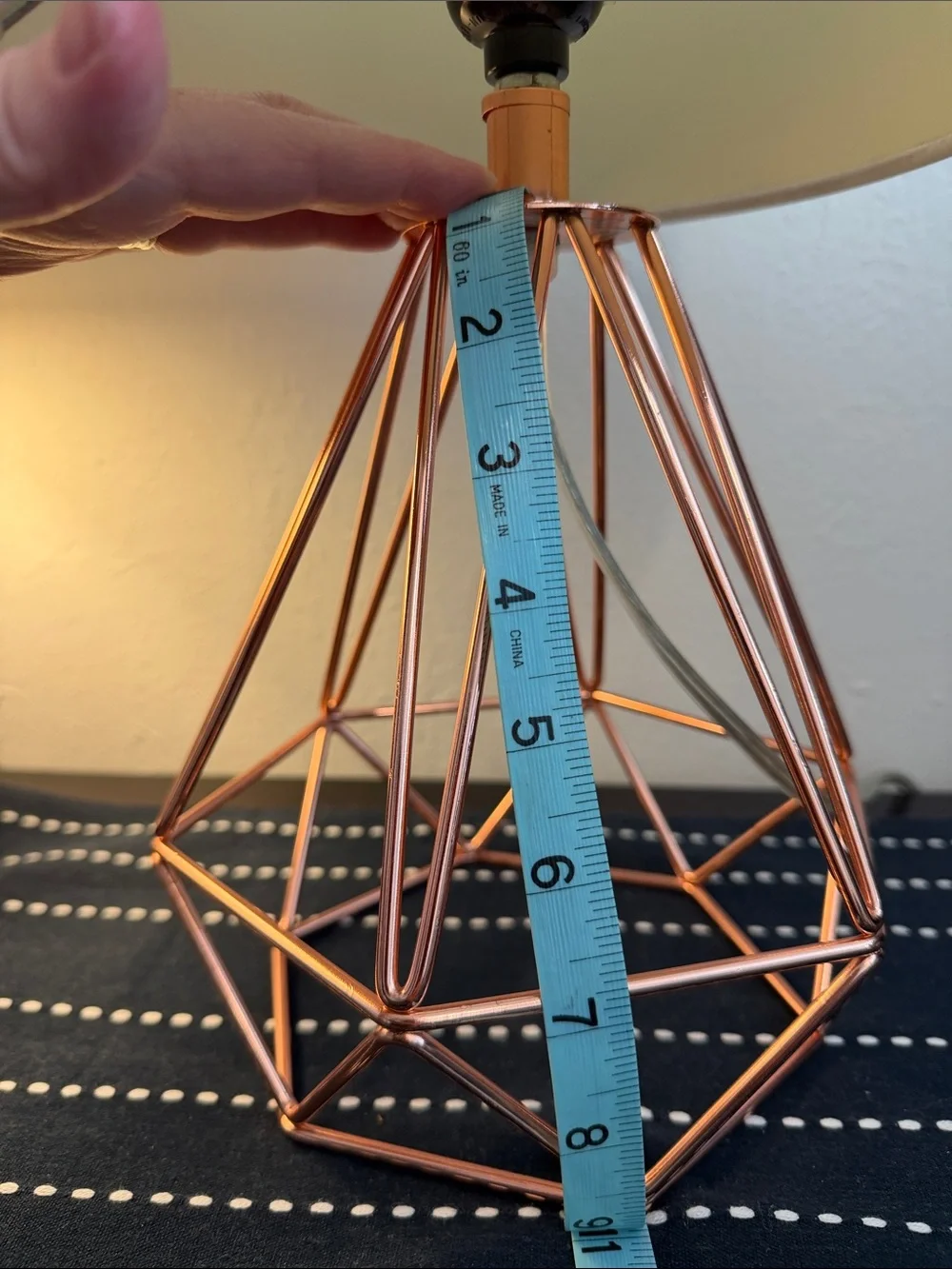 Geometric Table Lamp and Lantern Set